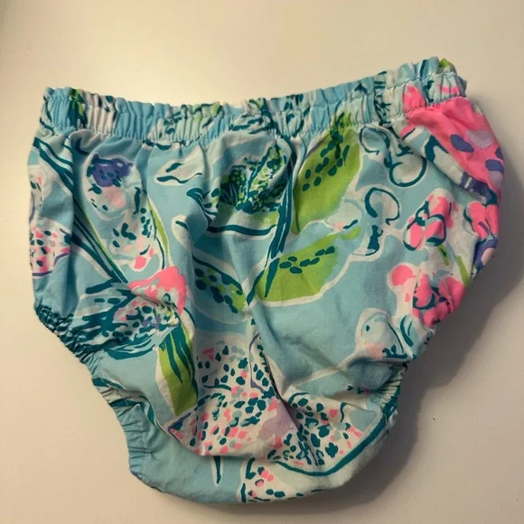 Lilly Pulitzer Kids Dress with Bloomers - Blue and Pink Floral - Picture 3 of 3